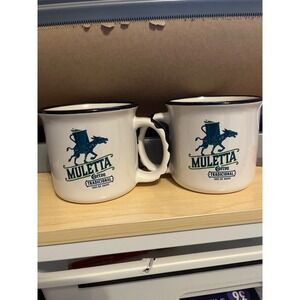 Jose Cuervo Tradicional Muletta Tequila Ceramic Mug Set of 2 White Black